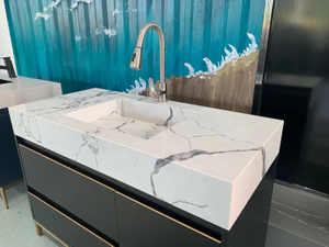 деревянная роспись Quartz Vanity Top для ванной комнаты