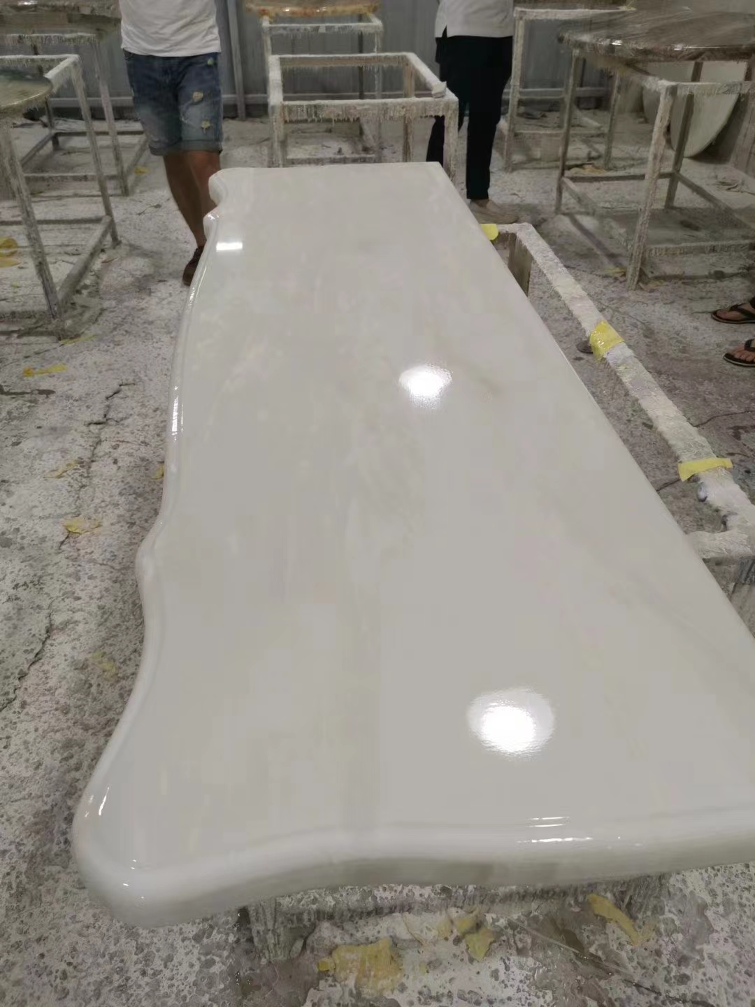 деревянная двойная раковина Marble Vanity Top для раковины сосуда